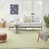 Nourison Courtyard Indoor/Outdoor Ivory Green 7' x 10' Area Rug, Geometric, Easy Cleaning, Non Shedding, Bed Room, Living Room, Dining Room, Deck, Patio, Backyard (7x10)