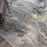 Nourison Maxell Modern Abstract Grey 6' x 9' Area Rug, (6' x 9')