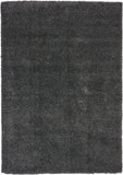 Nourison Malibu Shag Solid Dark Grey 6'7" x 9'6" Area-Rug, Easy-Cleaning, Non Shedding, Bed Room, Living Room, Dining Room, Kitchen (7x10)