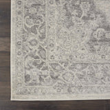 Nourison Tranquil Traditional Ivory/Grey 8' x 10' Area -Rug, Easy -Cleaning, Non Shedding, Bed Room, Living Room, Dining Room, Kitchen (8x10)