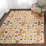 Nourison Vivid Floral Ivory 2'3" x 10' Area -Rug, Easy -Cleaning, Non Shedding, Bed Room, Living Room, Dining Room, Kitchen (2x10)