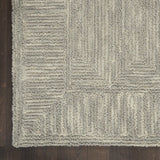 Nourison Vail Geometric Grey 7'9" x 9'9" Area -Rug, Easy -Cleaning, Non Shedding, Bed Room, Living Room, Dining Room, Kitchen (8x10)