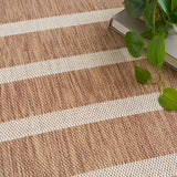 Nourison Positano Indoor/Outdoor Jute Ivory 8' x 10' Area Rug, Easy Cleaning, Non Shedding, Bed Room, Living Room, Dining Room, Backyard, Deck, Patio (8x10)