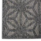 Nourison Palamos Indoor/Outdoor Dark Grey 8'10" x 11'10" Area Rug, Easy Cleaning, Non Shedding, Bed Room, Living Room, Dining Room, Backyard, Deck, Patio (9x12)