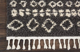 Nourison Marrakesh Shag Moroccan Charcoal 7'10" x 10'6" Area -Rug, Easy -Cleaning, Non Shedding, Bed Room, Living Room, Dining Room, Kitchen (8x11)