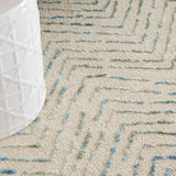 Nourison Vail Modern Iv/Green 8'3' x 11'6' Area -Rug, Easy -Cleaning, Non Shedding, Bed Room, Living Room, Dining Room, Kitchen (8x12)