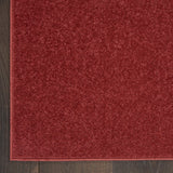 Nourison Essentials Indoor/Outdoor Brick Red 8' x 10' Area Rug, Easy Cleaning, Non Shedding, Bed Room, Living Room, Dining Room, Backyard, Deck, Patio (8x10)