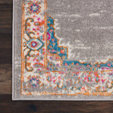 Nourison Passion Grey 6'7'' x 9'6'' Area-Rug, Boho, Traditional, Easy-Cleaning, Non Shedding, Bed Room, Living Room, Hallway, (7' x 10')