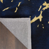 Nourison Symmetry Abstract Navy 5'3" x 7'9" Area -Rug, Easy -Cleaning, Non Shedding, Bed Room, Living Room, Dining Room, Kitchen (5x8)