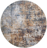 Nourison Astra Machine Washable Modern Multicolor 7'10" x Round Area -Rug, Easy -Cleaning, Non Shedding, Bed Room, Living Room, Dining Room, Kitchen (8 Round)