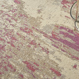 Nourison Celestial Modern Abstract Ivory/Pink 6'7" x 9'7" Area Rug, Easy Cleaning, Non Shedding, Bed Room, Living Room, Dining Room, Kitchen (7x10)