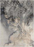 Nourison Maxell Modern Abstract Grey 6' x 9' Area Rug, (6' x 9')