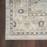 Nourison Nyle Distressed Light Blue 2'3" x 8' Area Rug, Easy Cleaning, Non Shedding, Bed Room, Living Room, Dining Room, Kitchen (2x8)