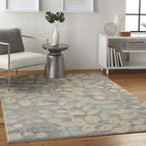 Nourison Tranquil Nature Grey/Beige 6' x 9' Area -rug, Easy -cleaning, Non Shedding, Bed Room, Living Room, Dining Room, Kitchen (6x9)