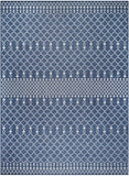 Nourison Positano Indoor/Outdoor Navy Blue 8' x 10' Area Rug, Easy Cleaning, Non Shedding, Bed Room, Living Room, Dining Room, Backyard, Deck, Patio (8x10)