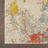 Nourison Celestial Abstract Ivory/Multicolor 6'7" x 9'7" Area Rug, Easy Cleaning, Non Shedding, Bed Room, Living Room, Dining Room, Kitchen (7x10)
