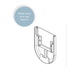 Coulisse Roller blind end cap metal M old - brass (RC3012-OB)