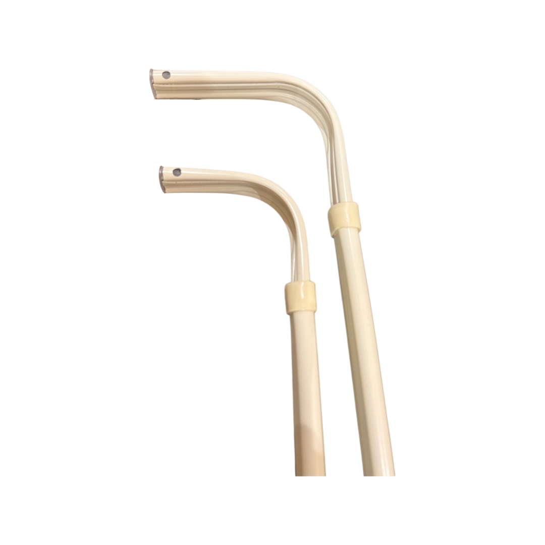 Double Lock Seam Curtain Rod, 18 to 28Inch Adjustable Width, White