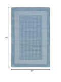 Nourison Westport Solid Blue 2.6-Feet by 4.0-Feet 100% Wool Area Rug
