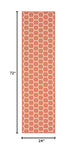 Nourison Reversible Indoor Outdoor Coral 2' x 6' Area Rug Easy Clean, Non Shedding, Bed Room, Living Room, Dining Room, Kitchen (6' Runner)