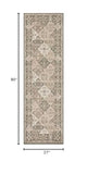 Nourison Grafix Bohemian Green 2'3" x 7'6" Area -Rug, Easy -Cleaning, Non Shedding, Bed Room, Living Room, Dining Room, Kitchen (2x8)