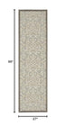 Nourison Aloha Indoor/Outdoor Natural 2'3" x 8' Area Rug, Transitional, French Country, Easy Cleaning, Non Shedding, Bed Room, Kitchen, Living Room, Deck, Backyard, (8' x Runner)