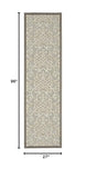 Nourison Aloha Indoor/Outdoor Natural 2'3" x 8' Area Rug, Transitional, French Country, Easy Cleaning, Non Shedding, Bed Room, Kitchen, Living Room, Deck, Backyard, (8' x Runner)