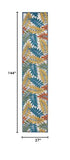 Nourison Aloha Indoor/Outdoor Tropical Botanical Ivory/Multi 2'3" x 12' Area Rug, (2' x 12')