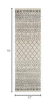 Nourison Passion Bohemian Ivory/Grey 1'10" x 6' Area Rug, Easy Clean, Non Shedding, Bed Room, Living Room, Dining Room, Kitchen (2x6)