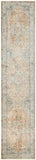 Nourison Astra Machine Washable Traditional Beige Blue 2'2" x 10' Area -Rug, Easy -Cleaning, Non Shedding, Bed Room, Living Room, Dining Room, Kitchen (2x10)