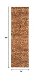 Nourison Somerset Traditional Latte 2' x 5'9" Area -rug, Easy -cleaning, Non Shedding, Bed Room, Living Room, Dining Room, Kitchen (2x6)
