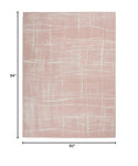 Nourison Whimsicle Pink Ivory 5' x 7' Area Rug, Contemporary, Artistic, Easy Cleaning, Non Shedding, Bed Room, Living Room, Dining Room, Kitchen (5x7)