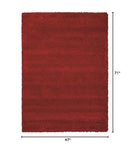 Nourison Amore Shag Red 3'11" x 5'11" Area-Rug, Easy-Cleaning, Non Shedding, Bed Room, Living Room, Dining Room, Kitchen (4x6)