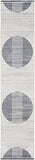 Nourison Astra Machine Washable Geometric Ivory Blue 2'2' x 12' Area -Rug, Easy -Cleaning, Non Shedding, Bed Room, Living Room, Dining Room, Kitchen (2x12)