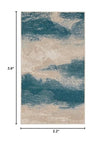 Nourison 2000 Olive 3'9" x 5'9" Area Rug - Easy Clean, Non Shedding, Bed Room, Living Room, Dining Room, Kitchen (4' x 6')