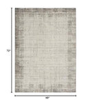 Nourison Elation Abstract Ivory Grey 4' x 6' Area Rug, Easy Cleaning, Non Shedding, Bed Room, Living Room, Dining Room, Kitchen (4x6)