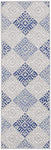 Nourison Whimsicle Tribal Grey Blue 2' x 8' Area Rug, Easy Cleaning, Non Shedding, Bed Room, Living Room, Dining Room, Kitchen (2x8)
