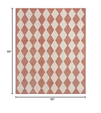 Nourison Positano Indoor/Outdoor Terracotta 5' x 7' Area Rug, Easy Cleaning, Non Shedding, Bed Room, Living Room, Dining Room, Backyard, Deck, Patio (5x7)
