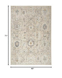Nourison Oushak Home Traditional Cream 4'1" x 5'11" Area -Rug, Easy -Cleaning, Non Shedding, Bed Room, Living Room, Dining Room, Kitchen (4x6)