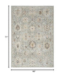 Nourison Oushak Home Traditional Mint 4'1" x 5'11" Area -Rug, Easy -Cleaning, Non Shedding, Bed Room, Living Room, Dining Room, Kitchen (4x6)
