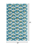 Nourison Harper Contemporary Blue 2'2'' x 3'9'' Area-Rug, Easy-Cleaning, Non Shedding, Bed Room, Living Room, Dining Room, Kitchen (2x4)