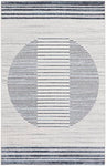 Nourison Astra Machine Washable Geometric Ivory Blue 2'2" x 4' Area -Rug, Easy -Cleaning, Non Shedding, Bed Room, Living Room, Dining Room, Kitchen (2x4)