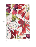 Nourison Fantasy Floral Ivory 1'9'' x 2'9'' Area-Rug, Easy-Cleaning, Non Shedding, Bed Room, Living Room, Dining Room, Kitchen (2x3)