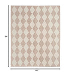Nourison Positano Indoor/Outdoor Beige 5' x 7' Area Rug, Easy Cleaning, Non Shedding, Bed Room, Living Room, Dining Room, Backyard, Deck, Patio (5x7)