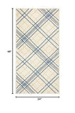 Nourison Jubilant Farmhouse Ivory Navy 2' x 4' Area -rug, Easy -cleaning, Non Shedding, Bed Room, Living Room, Dining Room, Kitchen (2x4)