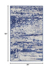 Nourison Whimsicle Artistic Ivory Navy 3' x 5' Area Rug, Easy Cleaning, Non Shedding, Bed Room, Living Room, Dining Room, Kitchen (3x5)