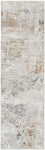 Nourison Glam Modern Grey Multicolor 2'3" x 7'6" Area -rug, Easy -cleaning, Non Shedding, Bed Room, Living Room, Dining Room, Kitchen (2x8)