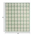 Nourison Positano Indoor/Outdoor Blue Green 5' x 7' Area Rug, Easy Cleaning, Non Shedding, Bed Room, Living Room, Dining Room, Backyard, Deck, Patio (5x7)