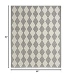 Nourison Positano Indoor/Outdoor Charcoal 5' x 7' Area Rug, Easy Cleaning, Non Shedding, Bed Room, Living Room, Dining Room, Backyard, Deck, Patio (5x7)