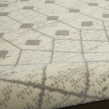 Nourison Grafix Moroccan Ivory/Grey 5'3" x 7'3" Area Rug, Easy Cleaning, Non Shedding, Bed Room, Living Room, Dining Room, Kitchen (5x7)